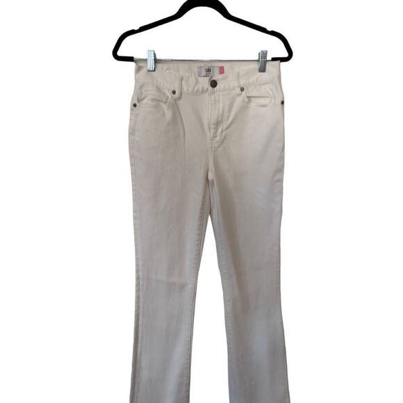 Cabi Jeans 5th Avenue 5 Pocket Style Flat Front Flare Jeans White Size 2 - Picture 1 of 11
